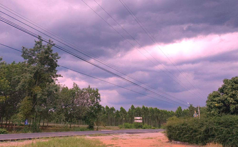 The sky looked menacing right before the rain